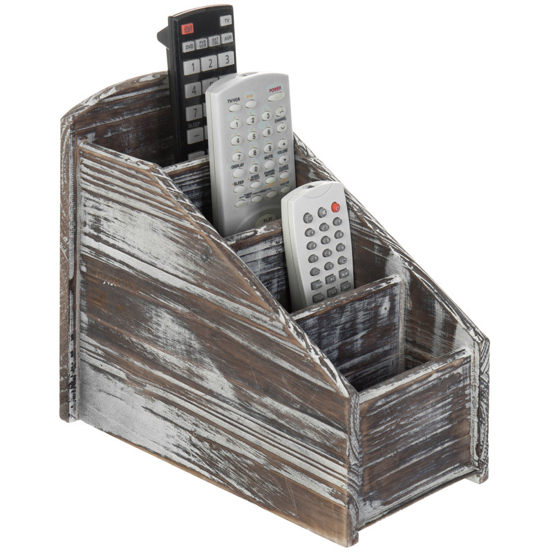 Support de télécommande de table en bois massif