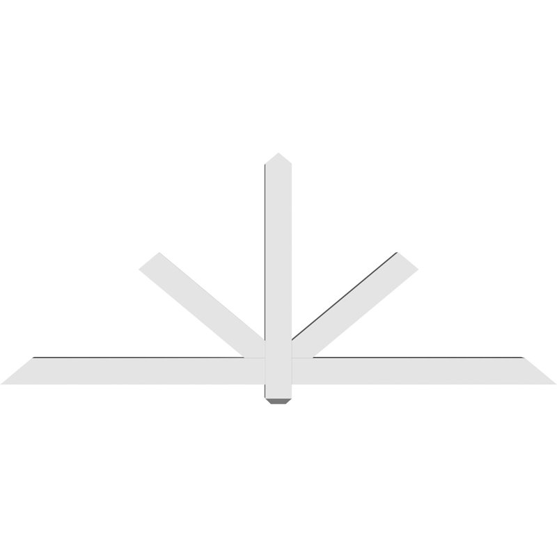 Support de pignon en PVC de qualité architecturale Kennewick, H 35 po x l 84 po (pas: 10/12), P 4 po x F 4 po