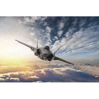 Fighter Jet Flying - Wrapped Canvas Print