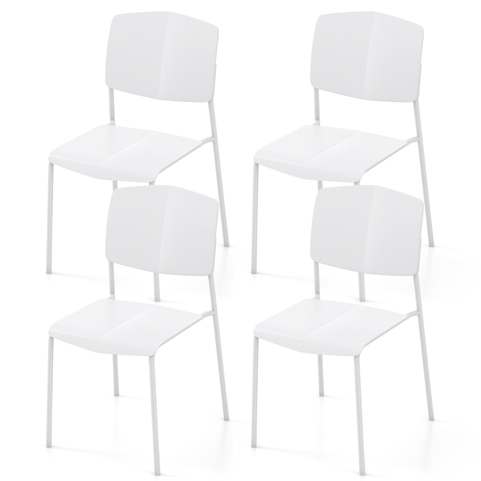 George Oliver Modern Plastic Dining Chair Set Of 4 Living Room Armless Side Chairs Wayfair