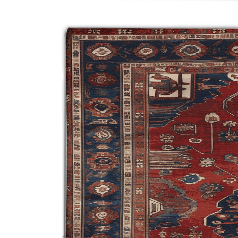 Tapis turc intérieur et extérieur brun, Rectangle 4pi x 6 pi