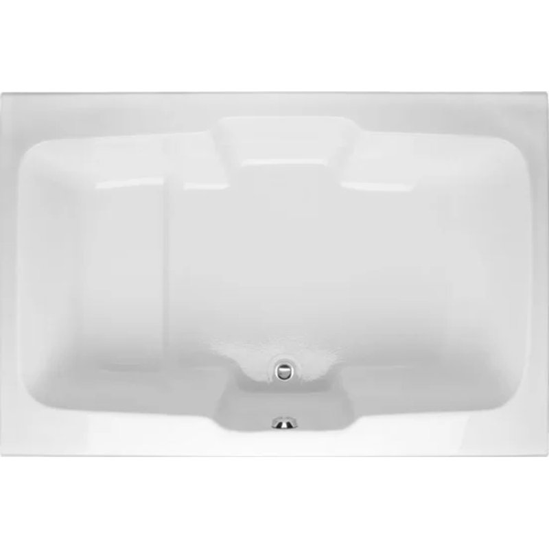 Victoria 72.5'' L Soaking Bathtub, White, Polished Chrome