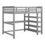 Lit mezzanine en bois avec bureau sous le lit, lit mezzanine avec 4 tablettes de rangement-1421456977-1421456979