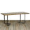 Solid Wood Top Metal Base Dining Table