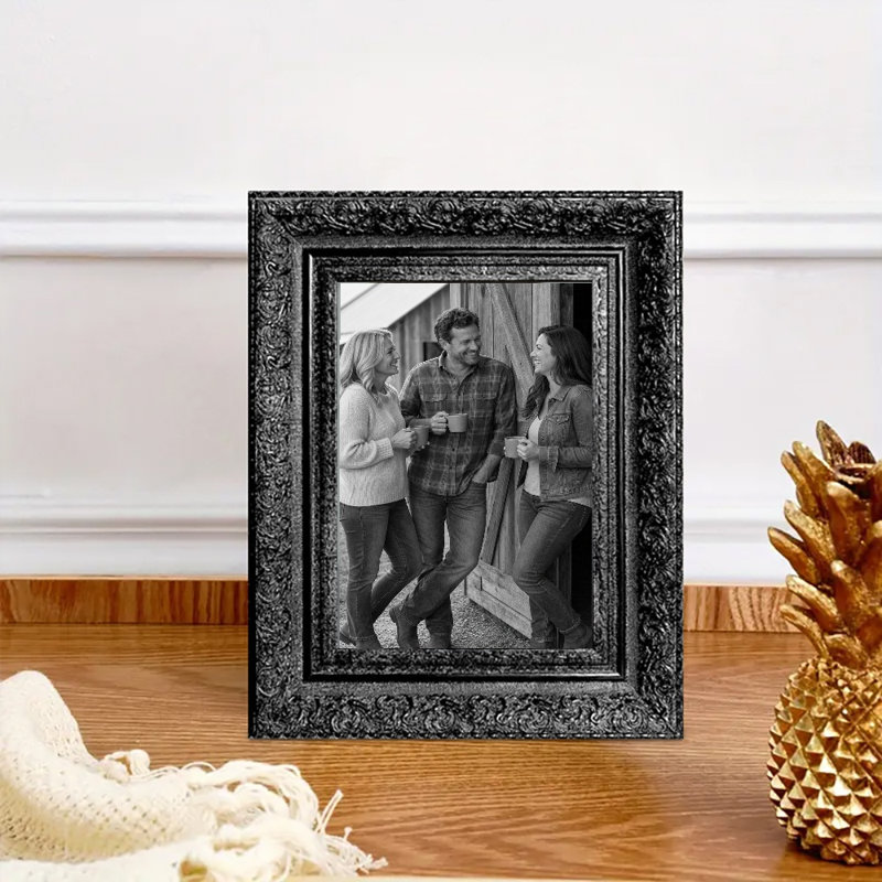 Cadre photo simple noir 1PC pour photos et décor de salon 5 po x 7 po, Black, 1, 5" W x 7" H
