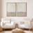 Duotone Tan Abstract Landscape Minimalist Neutral Framed Canvas 2 Pieces Print Modern Artworks-91069428-91069429