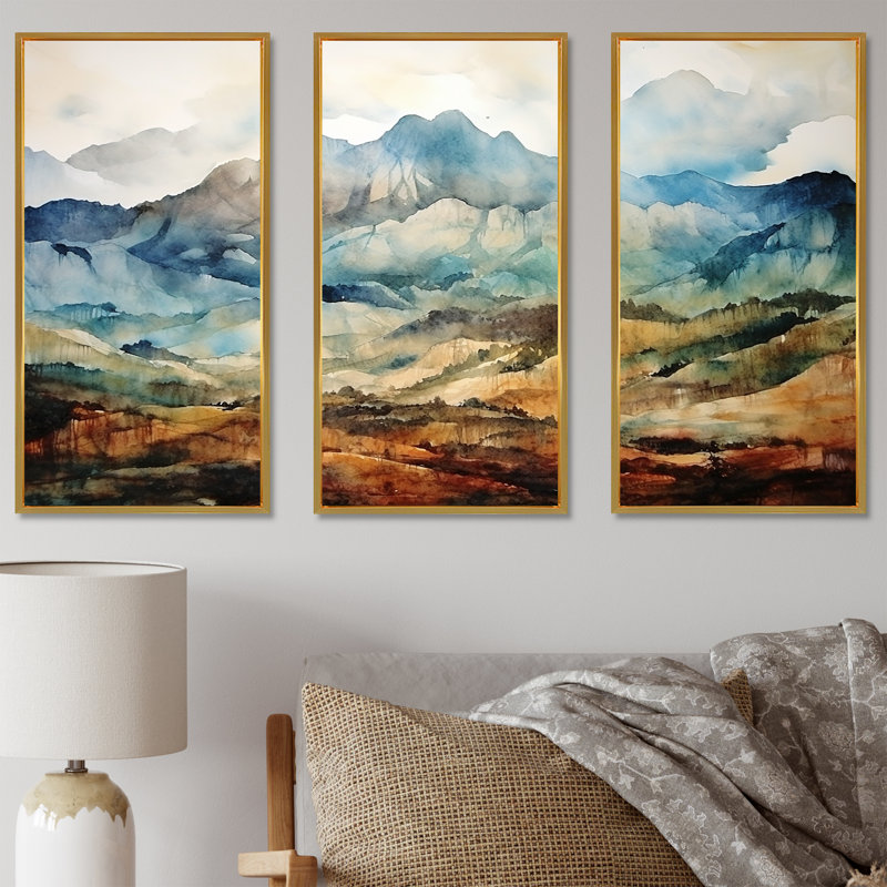 Art mural majestueux, "Indonésie", Cadre flottant doré, H 40 po x l 61 po x P 1 po