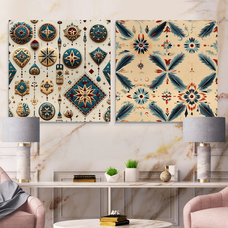 Zaina - Abstract Acrylic Wall Art Glass Set Of 2, 16" H x 33" W