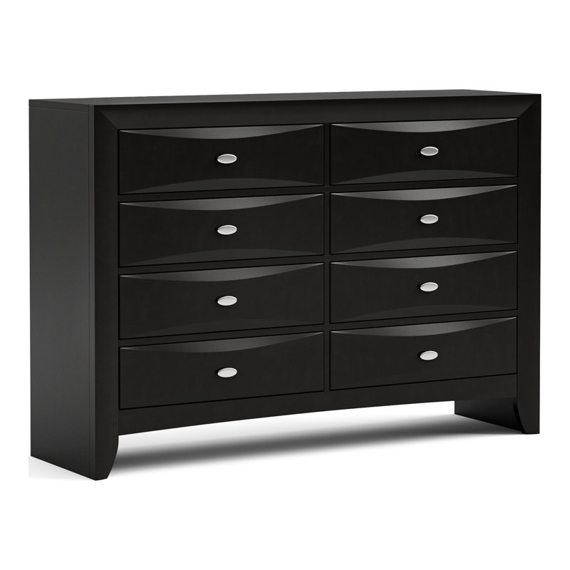 Urbanek 8-Drawer Dresser, Noir