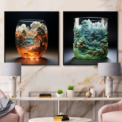 Ensemble de 2 verres à vin Modern Forest