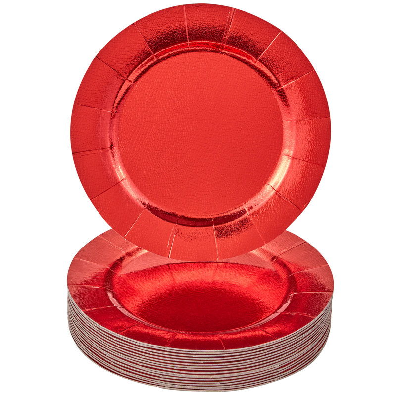Assiette plate en papier épais et jetable