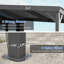 Pergola murale de terrasse avec toit en acier galvanisé incliné-114248692-119304845