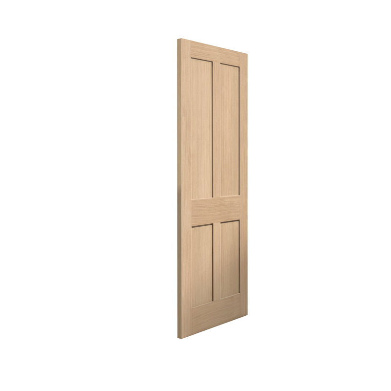 Rushmore Oak Internal Door Unfinished, 198.1cm H x 68.6cm W x 3.5cm D