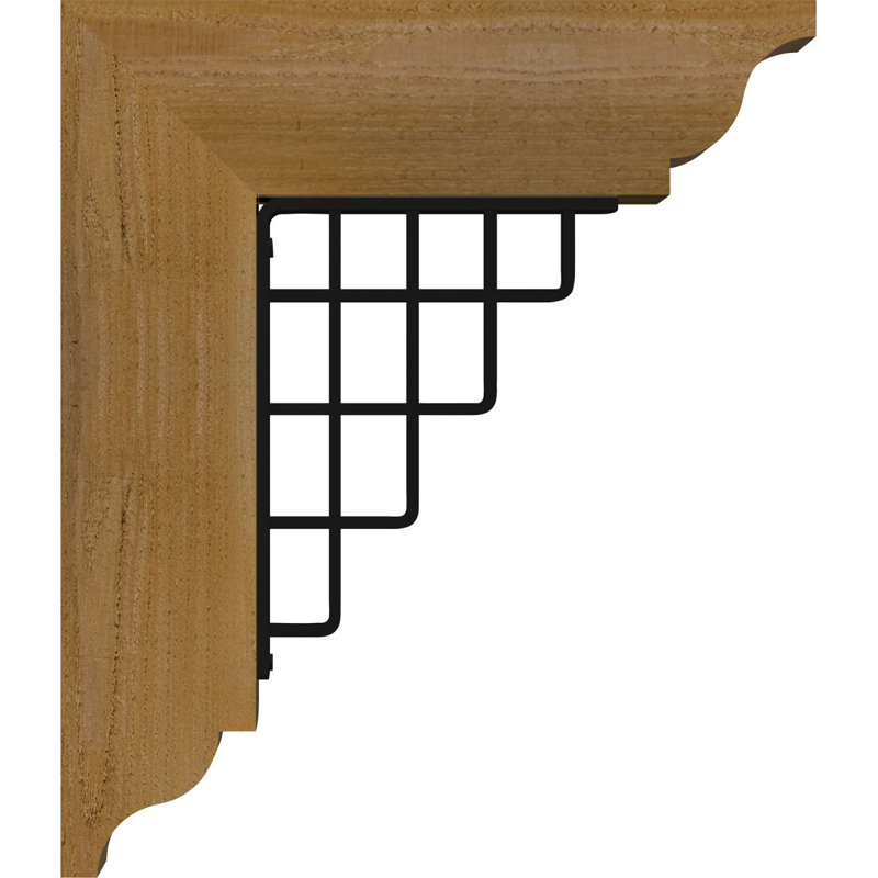 Support de fer traditionnel 4 po Diane, H 14 po x P 11 1/2 po, Cèdre rouge de l'Ouest l 4 po x T 2 po (sciage br