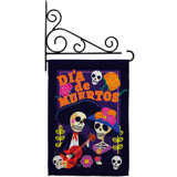 Double Sided 18.5'' H x 13'' W Polyester Day Of The Dead Flag Set