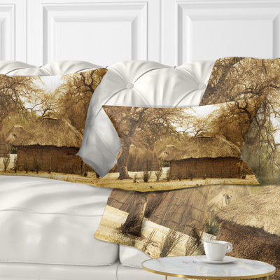 Coussin lombaire à imprimé paysage magnifique