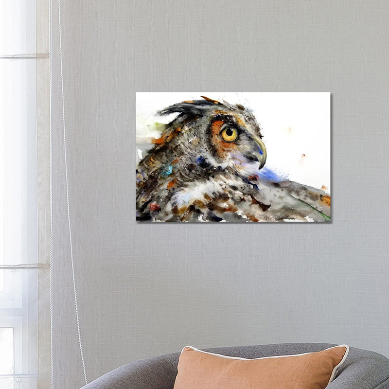 Owl II by Dean Crouser - Painting on Canvas, Wrapped Canvas, 66.04 cm H x 45.72 cm W x 3.175 cm D