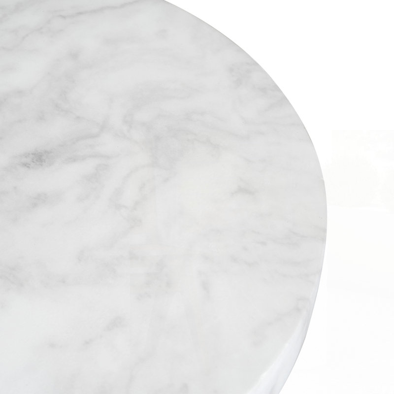 Table d'appoint d'extérieur en béton, Blanc