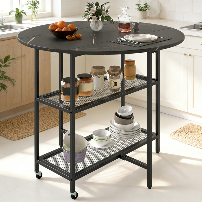 Round Metal Base Dining Table