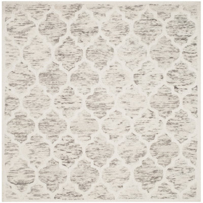 Tapis brun clair / ivoire en laine tissé à plat à la main Bertok