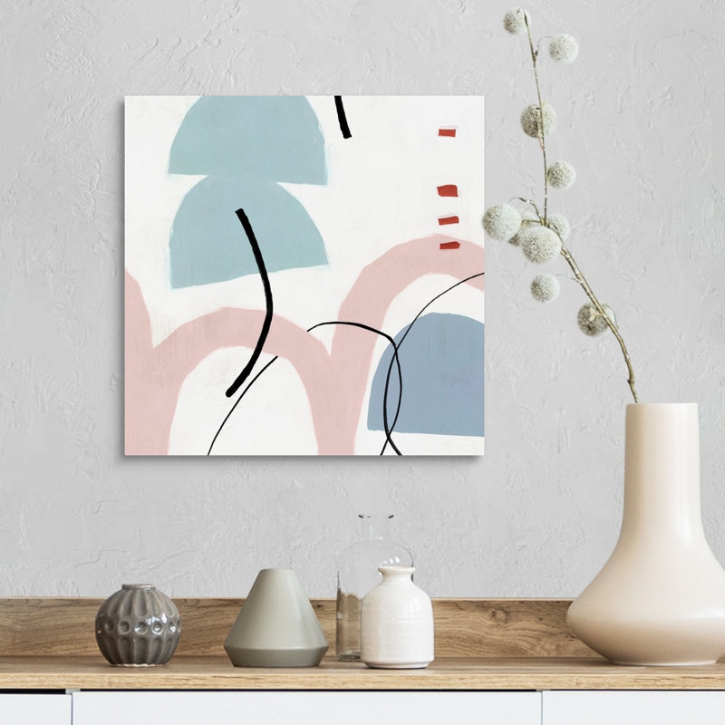 « Élasticité II blush version » par PI studio-reproduction d’art sur toile, Toile tendue, H 16 po x l 16 po x P 1,25 po