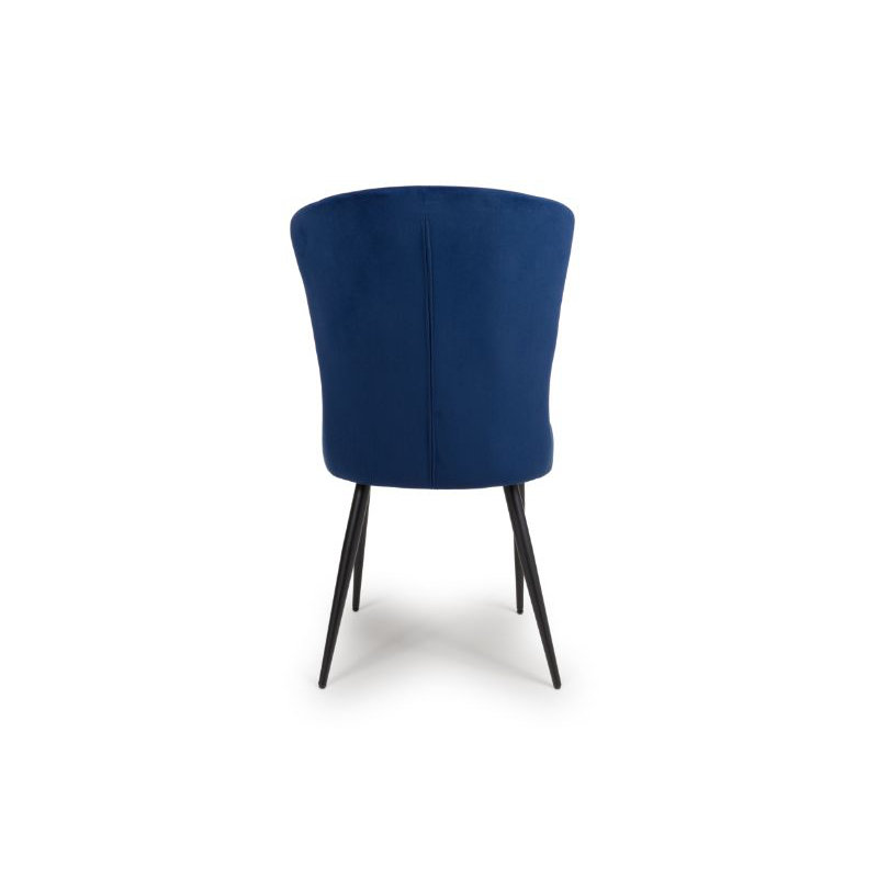 Padmukh 49cm H Tufted Velvet Upholstered Side Chair, Navy