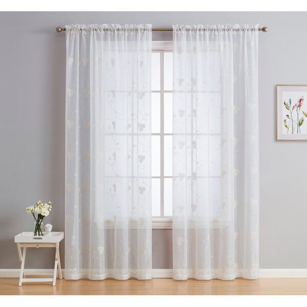 Red Barrel Studio® Dresha Polyester Sheer Curtain Pair & Reviews | Wayfair