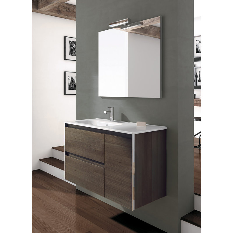 Finzel 36'' Single Bathroom Vanity with Top, Samara Ash
