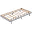 Base de lit plateforme flottante de conception moderne pour lit gris