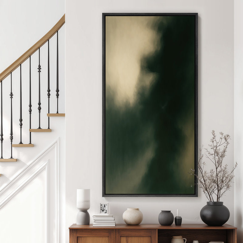Très grand art mural rétro encadré pour art classique, H 60 po x l 30 po, Noir