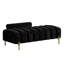 Banc de 52 po avec repose-pieds en velours et repose-pieds en métal doré-1685960492