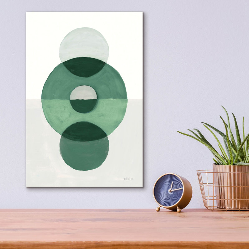 Art mural en verre «In Entre 2 Green» par Danhui Nai, H 16 po x l 12 po x P 0,13 po