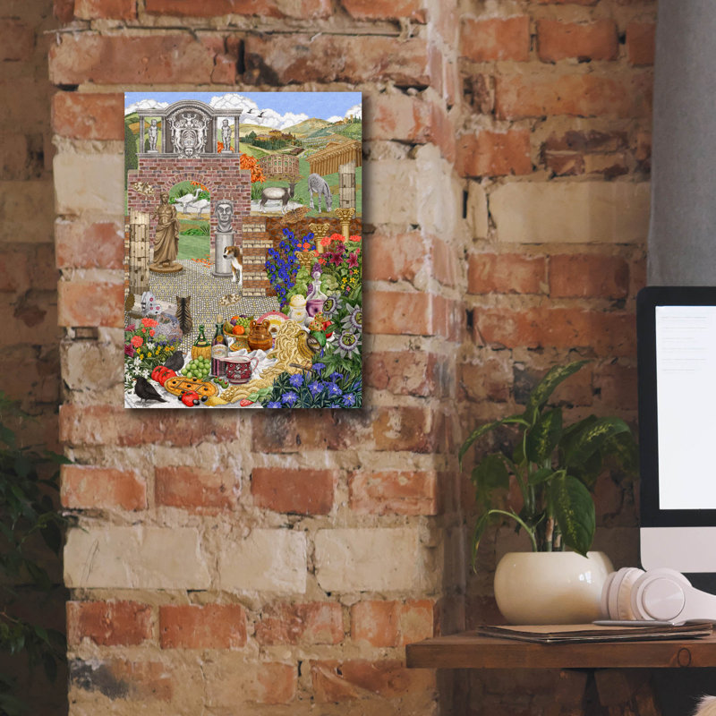 «Italian Garden» par Gale Pitt, art mural sur toile, H 16 po x l 12 po