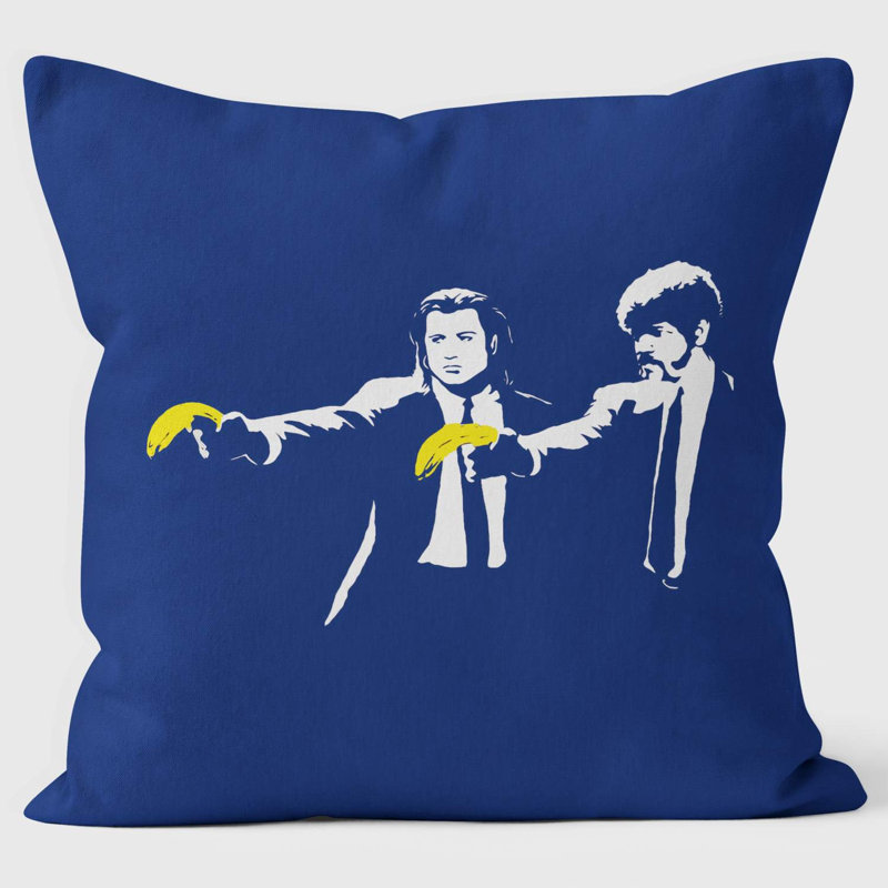 Pulp Fiction Banksy Inspired - Graffiti Art Cushion