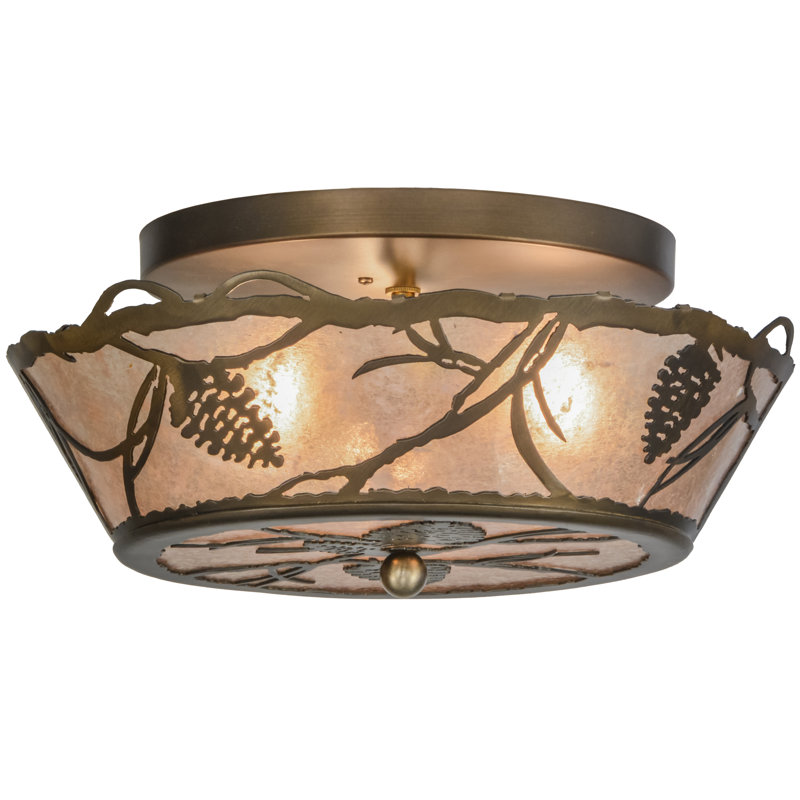 Rustic Lodge 3 - Light Semi Flush Mount