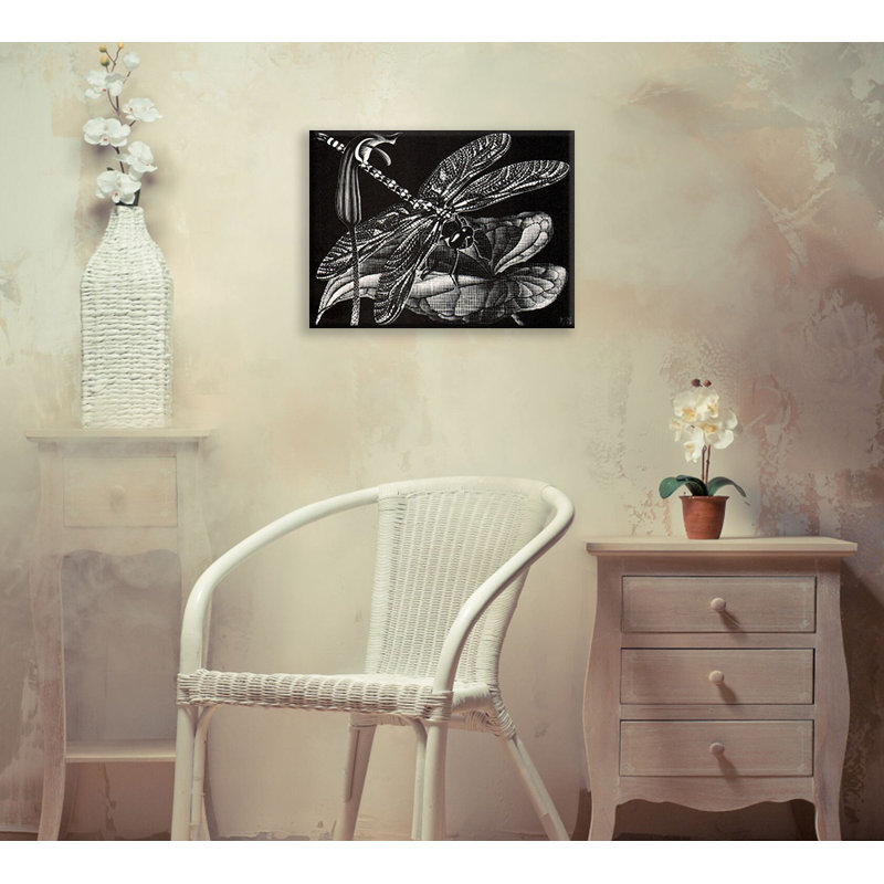 «Dragonfly» par M.C.Escher, toile tendue avec châssis, H 13 po x l 18 po