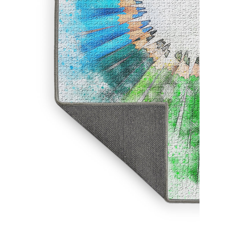 Tapis de la zone verte crayon, Rectangle 2 pi x 4 pi