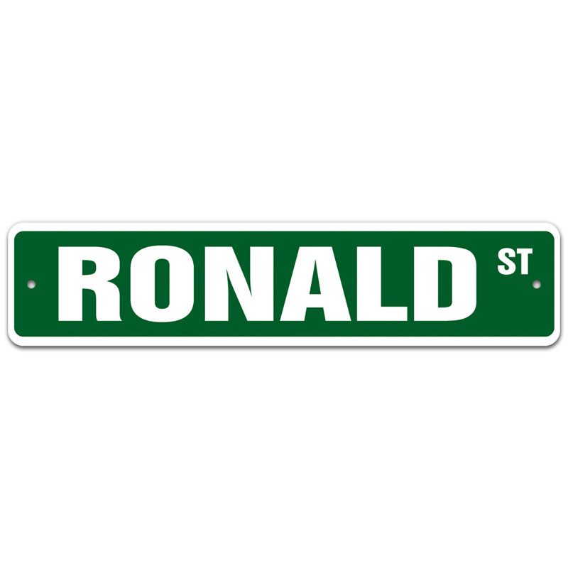 Plaque de rue, H 8 po x l 36 po x P 0,1 po