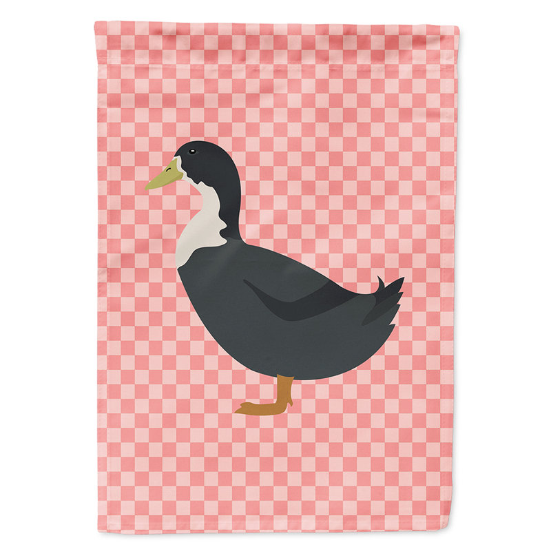 Mélange de polyester à 2 côtés 40 x 28 po suédois duck drapeau maison, Rose