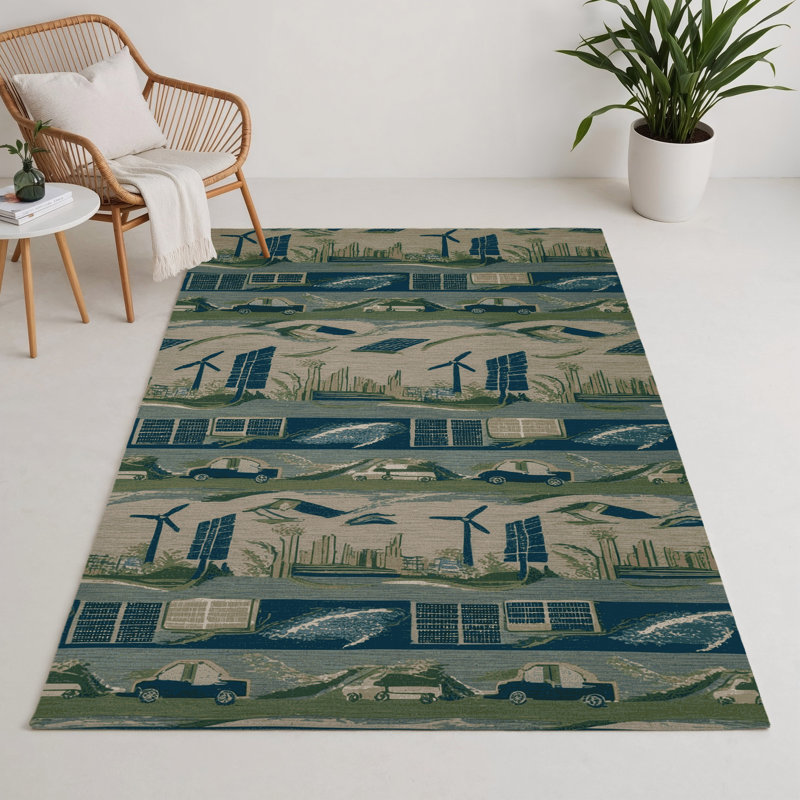 Tapis intérieur et extérieur gris Transport, Rectangulaire 3 pi x 5 pi