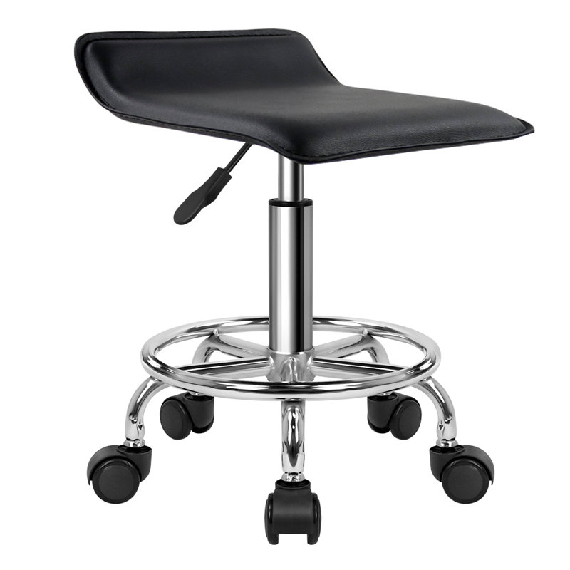 Tabouret de bureau carré à hauteur ajustable et pivotant 