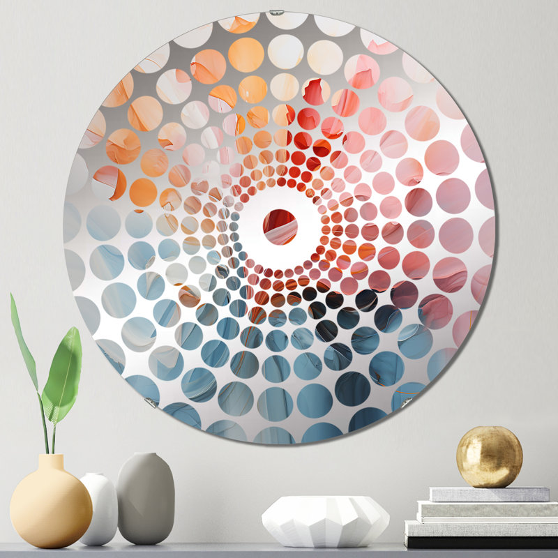 Gereld - Concentric Circles Decorative Mirror, 31.4" x 31.4"