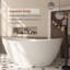 Baignoire autoportante à surface solide de 67 po x l 31 po avec robinet-86003678