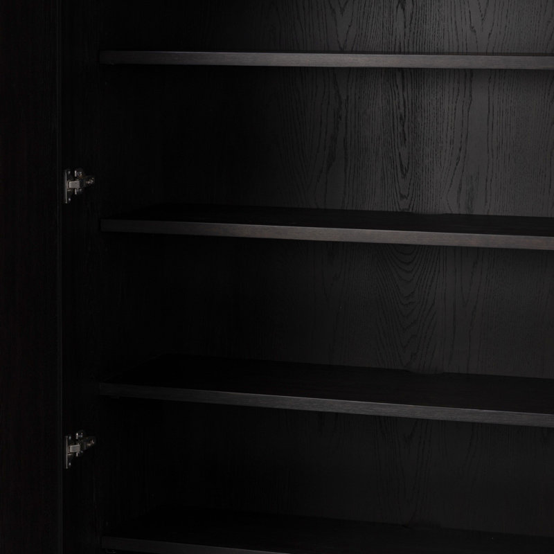 Leo Accent Cabinet, Smoked Black Oak