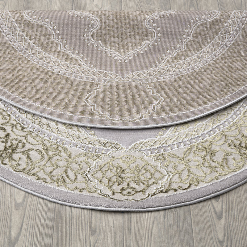 Bayad Abstract Indoor / Outdoor Area Rug, Round 120cm