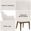 Ensemble de 2 chaises d'appoint en chenille et chêne vintage Kasha