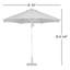 Baska Outdoor Round Umbrella-9.8'-Arashi Salt-884026096