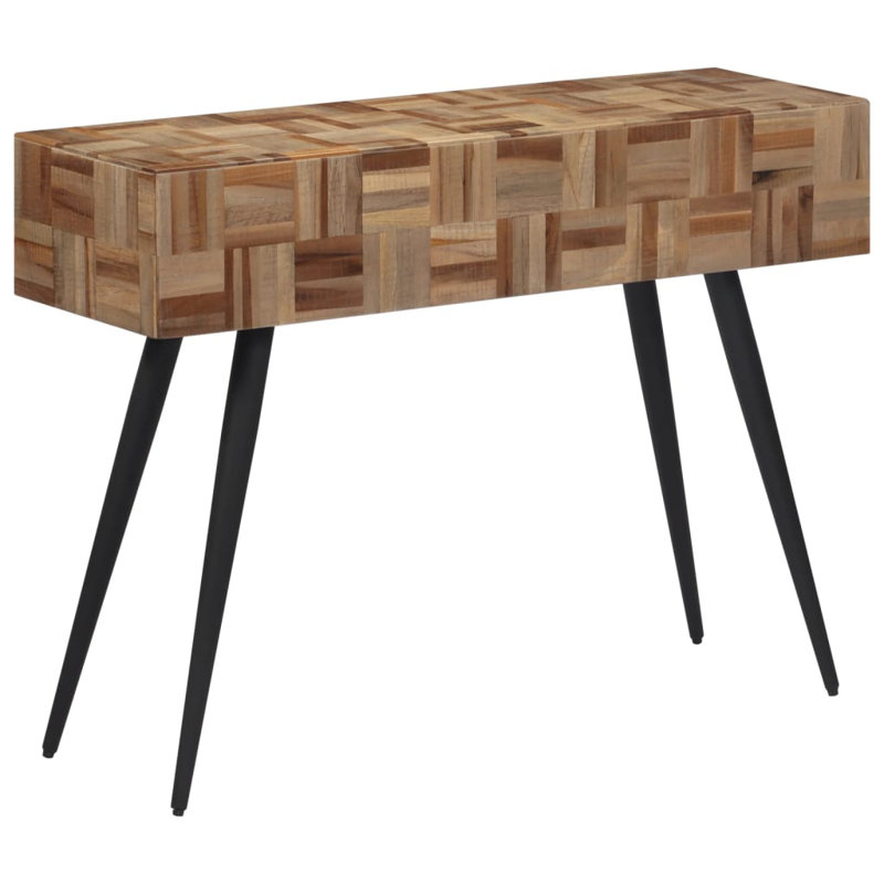 Congdon 110cm Solid Wood Top Console Table