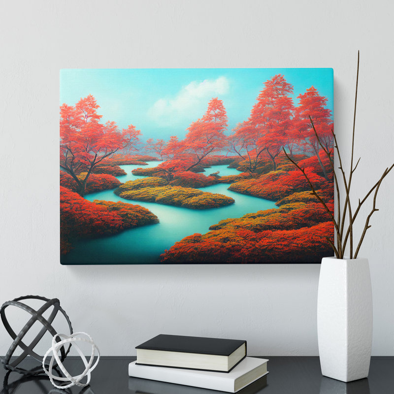 Ethereal Forest - Wrapped Canvas Painting, 50cm H x 76cm W x 3cm D