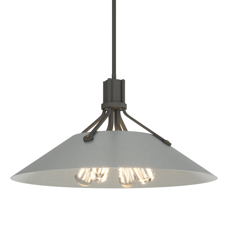 Henry 4 - Light Single Cone Pendant, Natural Iron, Vintage Platinum